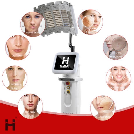 Photodynamic Therapy Treatment of skin diseases, deep skin rejuvenation, skin tightening, acne removal, lightening of spots PDT LED Machine 