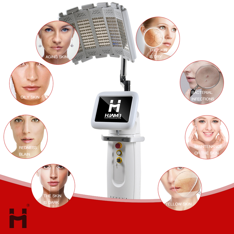 Photodynamic Therapy Treatment of skin diseases, deep skin rejuvenation, skin tightening, acne removal, lightening of spots PDT LED Machine 