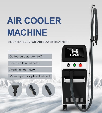 New Vertical Skin Cooling Cold Laser Treatment Air Cryo 6 Air Cooler Skin Cooler Zimmer Air Cooling Machine