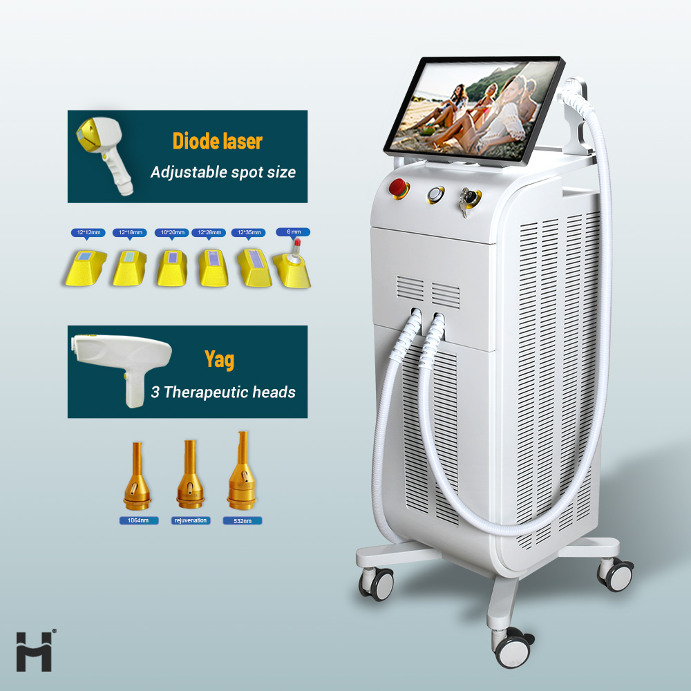 HUAMEI Laser 2025 New 2 in 1 10600nm Tattoo Removal Pico Laser Professional 755 1064 808nm Diode Laser Hair Removal Machine