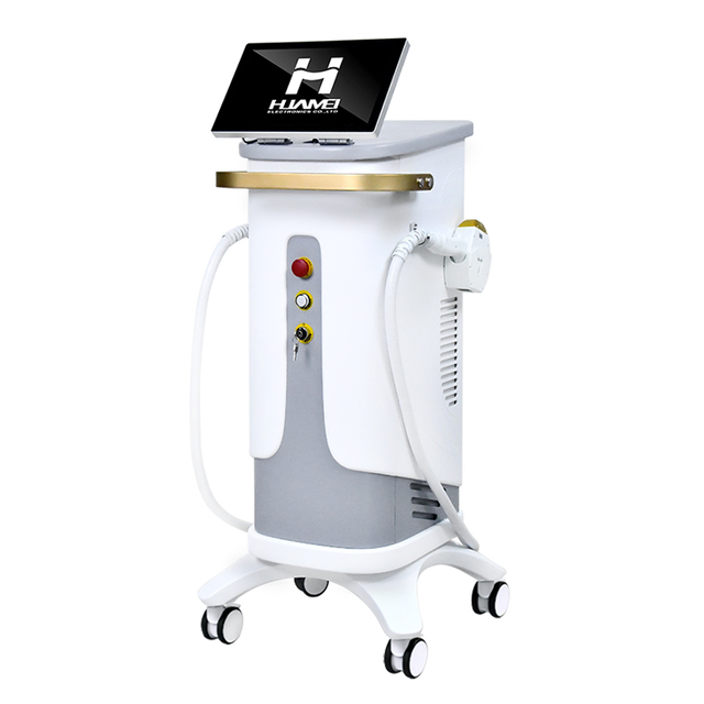 Huamei 3 wave 755nm 808nm 1064nm Permanent Painless Hair Removal Skin Rejuvenation Beauty Instrument diode laser hair removal machine