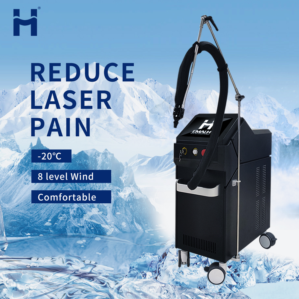New Vertical Skin Cooling Cold Laser Treatment Air Cryo 6 Air Cooler Skin Cooler Zimmer Air Cooling Machine