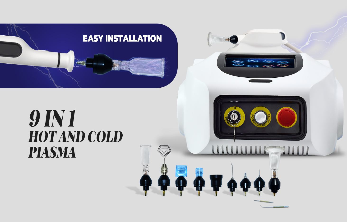 A variety of interchangeable heads options
