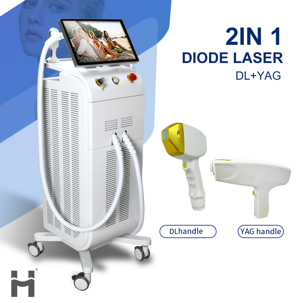 HUAMEI Laser 2025 New 2 in 1 10600nm Tattoo Removal Pico Laser Professional 755 1064 808nm Diode Laser Hair Removal Machine